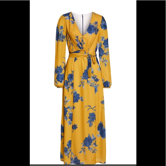 Chelsea28 Floral Print Faux Wrap Maxi Dress size S - Picture 4 of 7